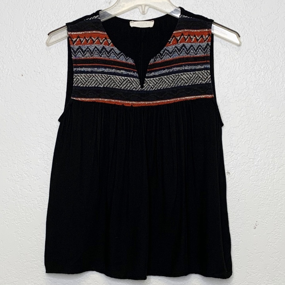 Anthropologie Embroidered Crop Tank